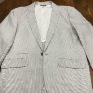 XL Men’s Armani Exchange Blazer White with Blue Pinstripes